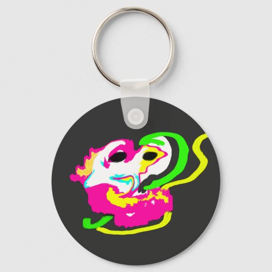 Neon zeepaard rots  sleutelhanger (Voorkant)