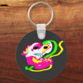 Neon zeepaard rots  sleutelhanger (Voorkant)