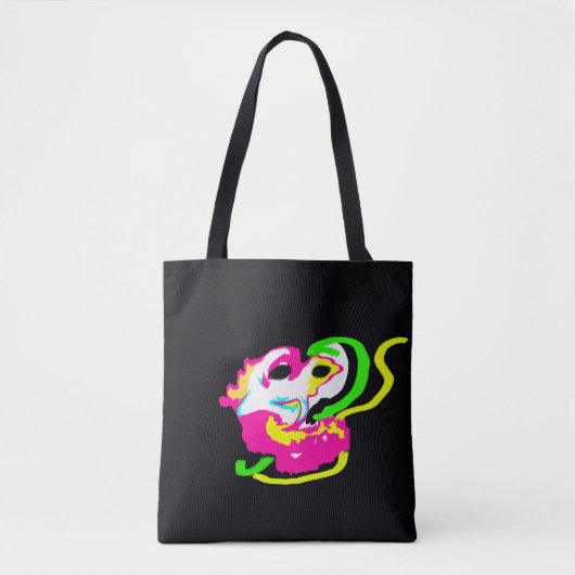Neon zeepaard rots tote bag (Voorkant)