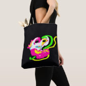 Neon zeepaard rots tote bag (Dichtbij)