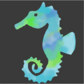 Neon zeepaardje sticker (Voorkant)