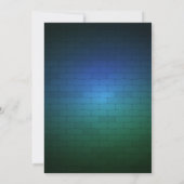 Neon zesde verjaardagsuitnodiging kaart (Achterkant)