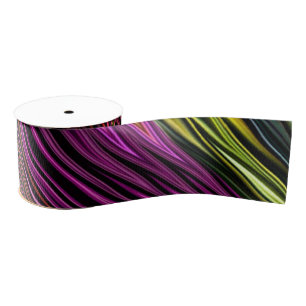 Neon Zig Zag Swirl Ribbon Grosgrain Lint