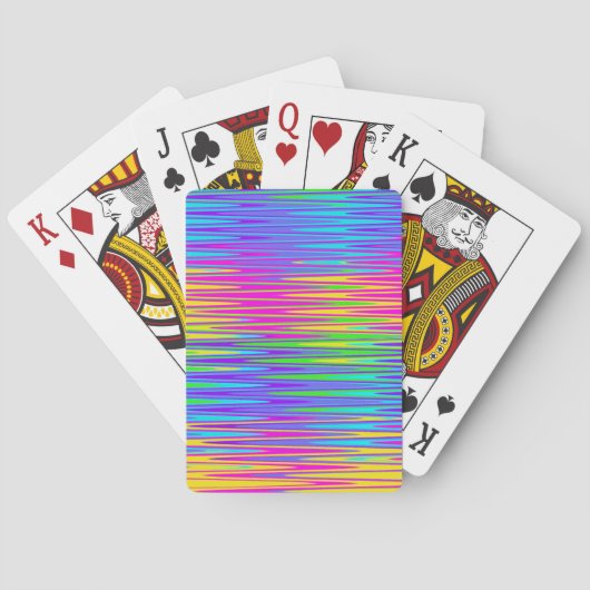 Neon ZigZag Pokerkaarten (Achterkant)