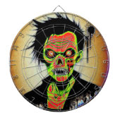 Neon zombie dartbord (Voorkant)