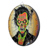 Neon zombie dartbord (Voorkant Rechts)