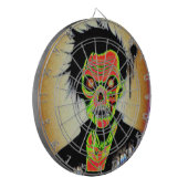 Neon zombie dartbord (Voorkant Links)