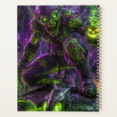 Neon Zombie Goblin Muurkunst – Cyberpunk Horror Mu Planner (Achterkant)