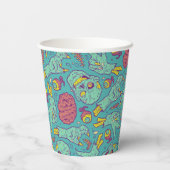 Neon Zombie Paper Cup - Halloween Party Papieren Bekers (Achterkant)
