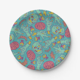 Neon Zombie Paper Cup - Halloween Party Papieren Bordje