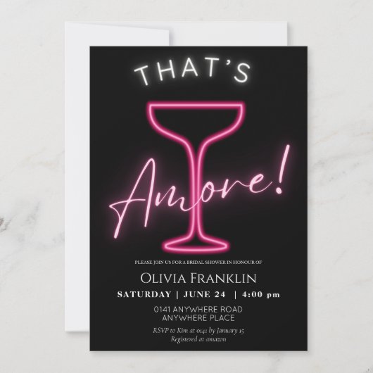 Neon zomer vrijgezellenfeest kaart (Voorkant)