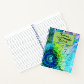 Neon Zonnebloem Dankbaarheid Gepersonaliseerd Notitieboek (Binnen)