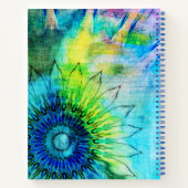 Neon Zonnebloem Dankbaarheid Gepersonaliseerd Notitieboek (Achterkant)