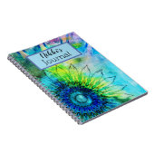 Neon Zonnebloem Waterverf Gepersonaliseerd Notitieboek (Rechterzijde)
