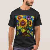 Neon Zonnebloemen T-shirt (Voorkant)