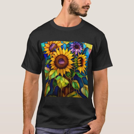 Neon Zonnebloemen T-shirt (Voorkant)