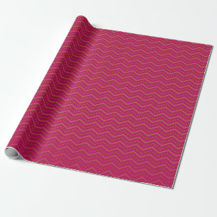 Neon Zonsondergang Chevron Patroon Cadeaupapier