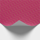 Neon Zonsondergang Chevron Patroon Cadeaupapier (Hoek)