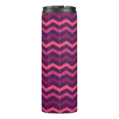 Neon Zonsondergang Chevron Patroon Thermosbeker (Achterkant)