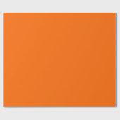 Neon Zonsondergang Oranje Stevige Kleur | Klassiek Cadeaupapier (Vlak)