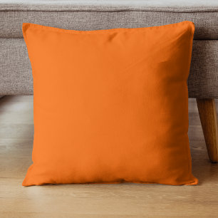 Neon Zonsondergang Oranje Stevige Kleur   Klassiek Kussen