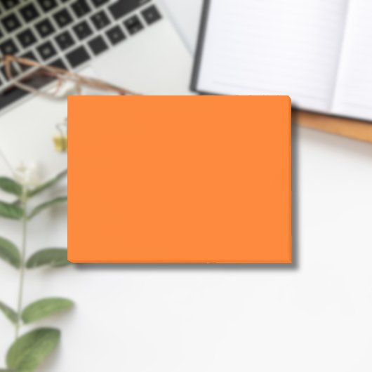 Neon Zonsondergang Oranje Stevige Kleur | Klassiek Post-it® Notes