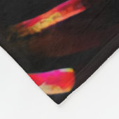 Neon zwarte kat met gloeiende ogen fleece deken (Hoek)