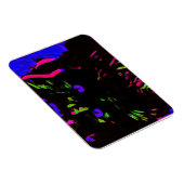 Neon zwarte kat met gloeiende ogen magneet (Rechterzijde)