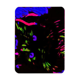 Neon zwarte kat met gloeiende ogen magneet