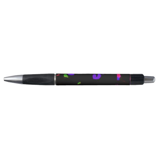 Neon zwarte kat met gloeiende ogen pen (Voorkant)