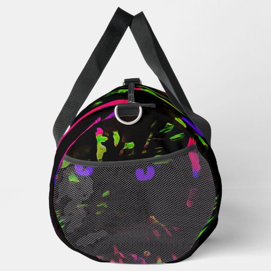 Neon zwarte kat met gloeiende ogen plunjezak (Rechts)