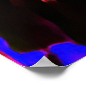 Neon zwarte kat met gloeiende ogen poster (Hoek)