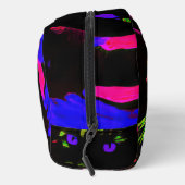 Neon zwarte kat met gloeiende ogen toilettasje (Rechts)