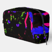 Neon zwarte kat met gloeiende ogen toilettasje (Rechterhoek)