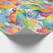 Neonale budgetten patroon cadeaupapier (Hoek)