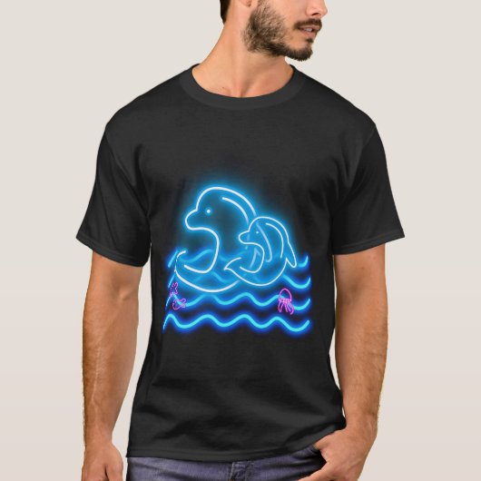 Neonansichtkaarten Neonprint Dolfijn T-shirt (Voorkant)