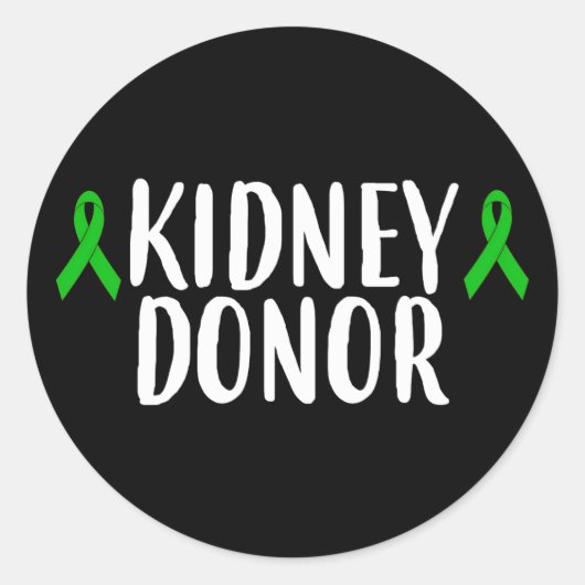 Neonataal donortransplantaat Levende donor Ronde Sticker (Voorkant)