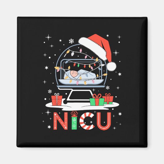Neonatale Intensive Care Unit Kerst Grappige Nicu Magneet (Voorkant)