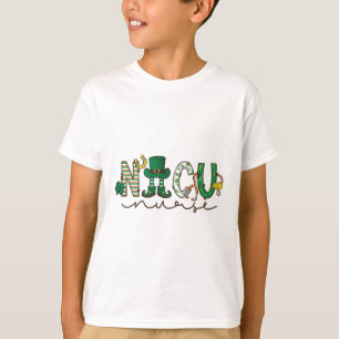 Neonatale Nicu-verpleegster St Pattys-verpleging P T-shirt