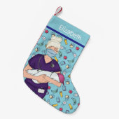 Neonatale verpleegkundige appreciatie kleine kerstsok (Voorkant (Hangend))