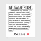 Neonatale verpleegkundige sticker (Vel)