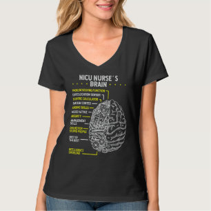 Neonatale verpleegster Brain Nicu Nurse Brain Prem T-shirt