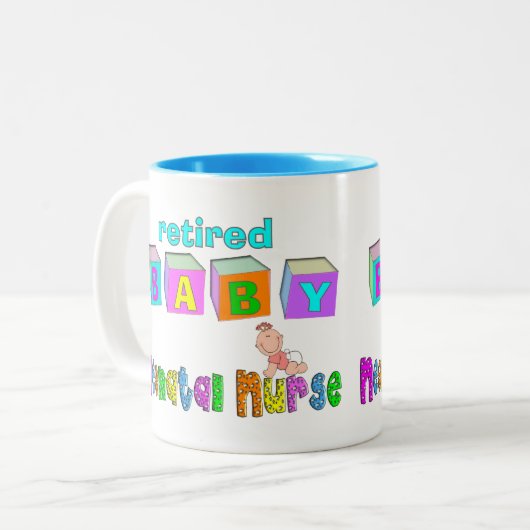 Neonatale zurigheidsgordels in ruste tweekleurige koffiemok (Voorkant links)