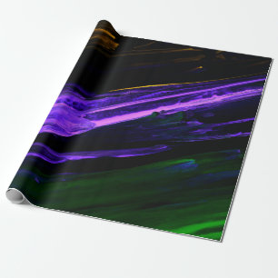 Neonblauw, groene en paarse creatieve abstracte ha cadeaupapier