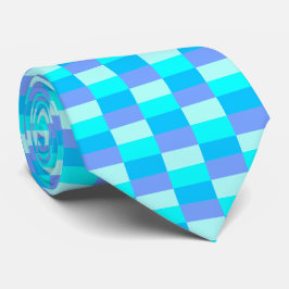 Neonblauw Kleurenpatroon Stropdas