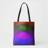 Neonblauw, Paars, groen, Oranje alles-over-druk Tote Bag (Voorkant)