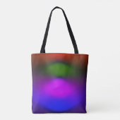 Neonblauw, Paars, groen, Oranje alles-over-druk Tote Bag (Achterkant)