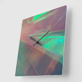 neonblauw roze groen syndroom Lichtlichtjes Vierkante Klok (Hoek)