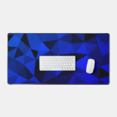 Neonblauw zwart geometrisch meshpatroon bureaumat (Keyboard & Muis)