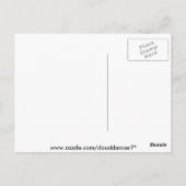 Neonblauwe gitaar briefkaart (Achterkant)